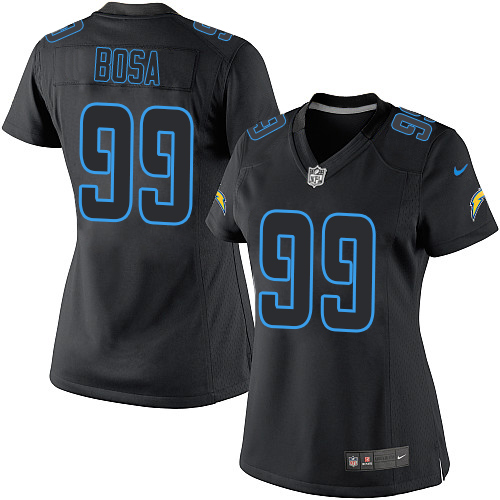 Women's Limited Joey Bosa Nike Jersey Black - #99 Impact NFL Los Angeles Chargers